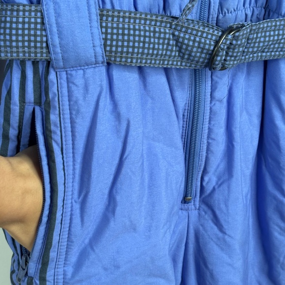 VTG 80s Ski Suit One Piece Snowsuit Womens 16 Powder Blue Retro Made in Italy - Picture 5 of 16